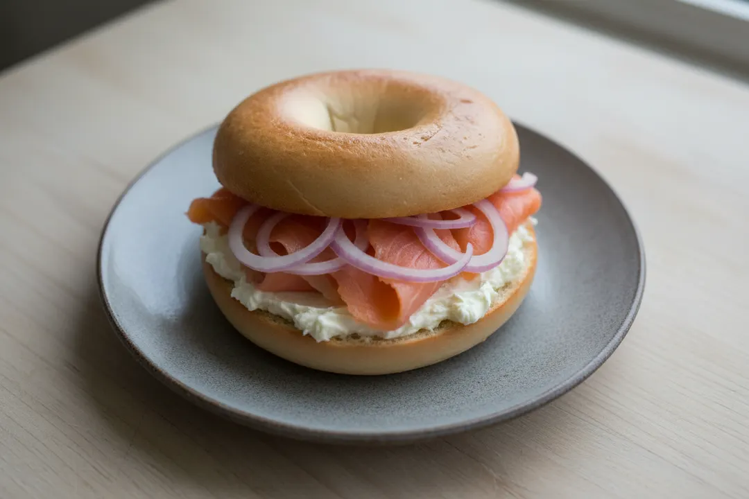 Bagel mit geräuchertem Lachs