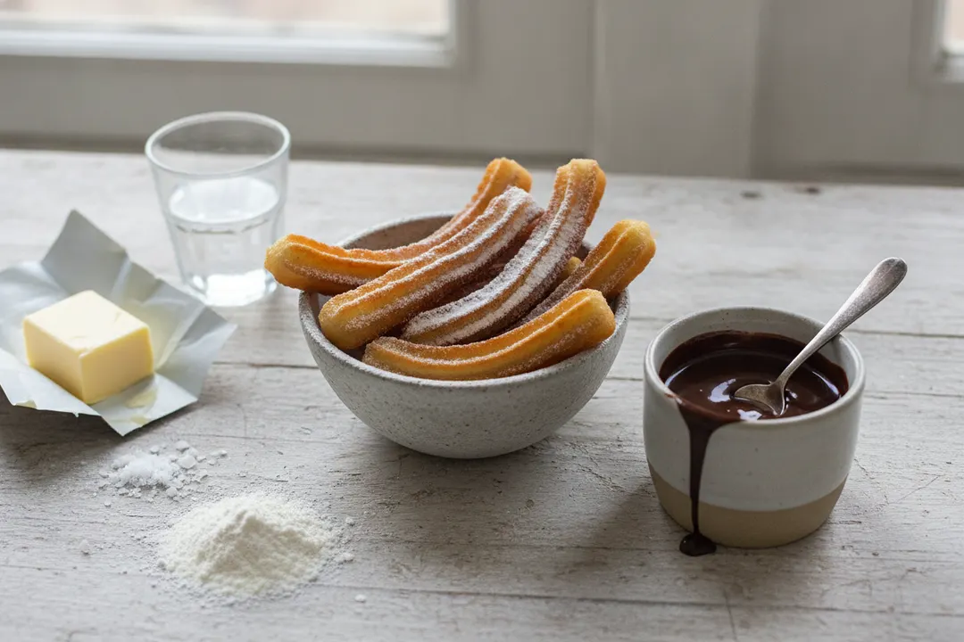 Churros mit Schokoladensauce