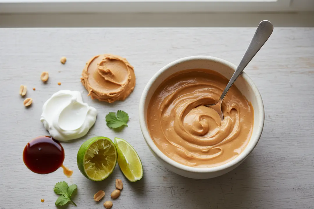 Protein-Erdnuss-Satay-Sauce (Yogurt)