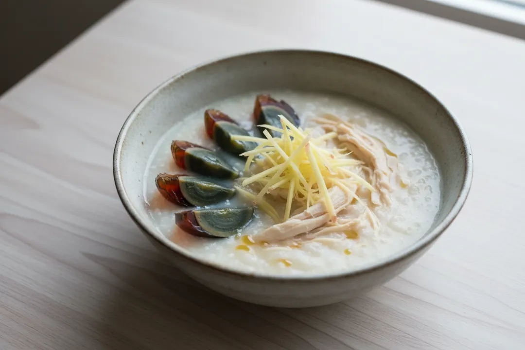 Congee mit Century Egg