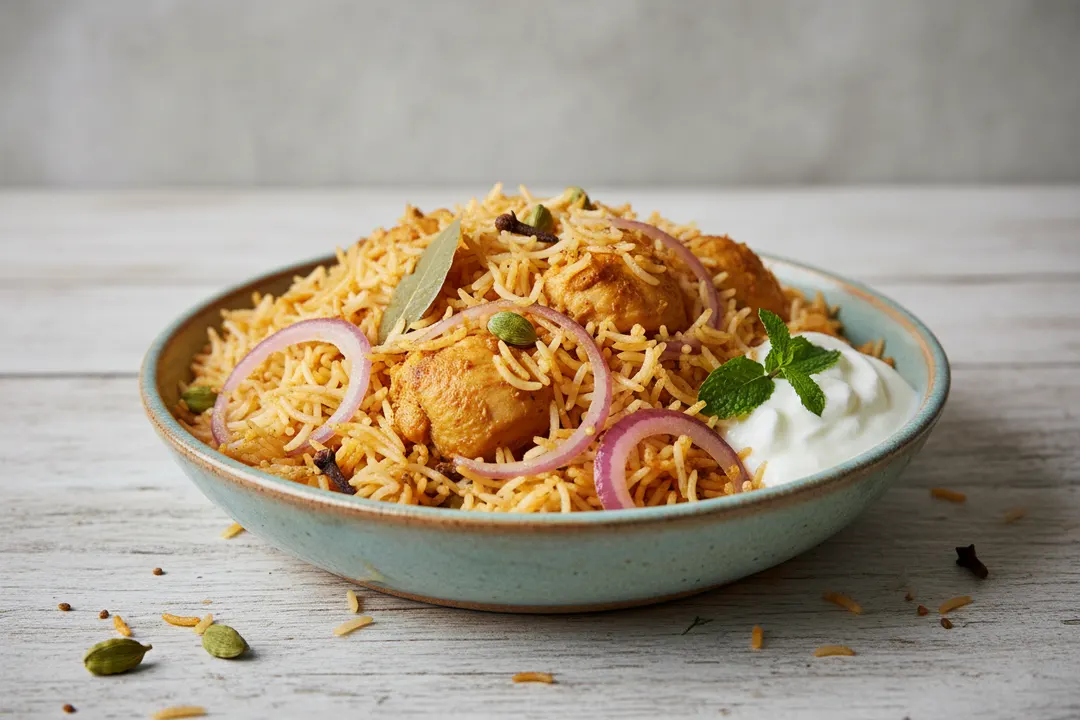 Hühnchen-Biryani (Hyderabadi)
