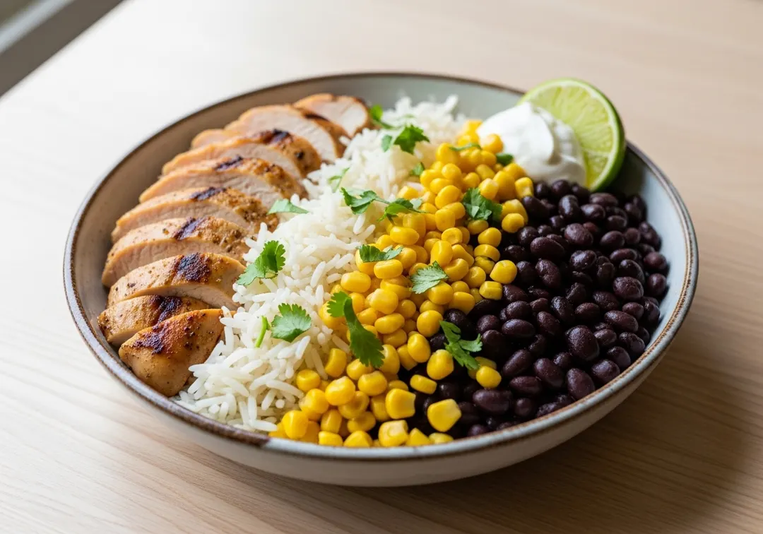 Hähnchen-Burrito-Bowl