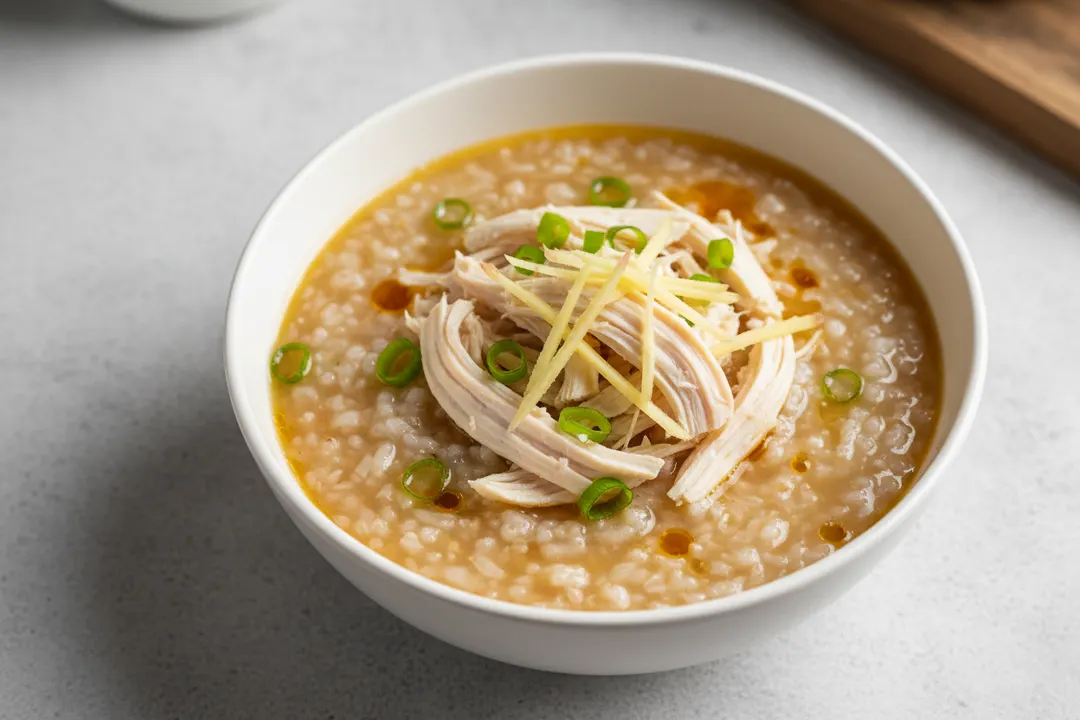 Congee mit Hühnchen