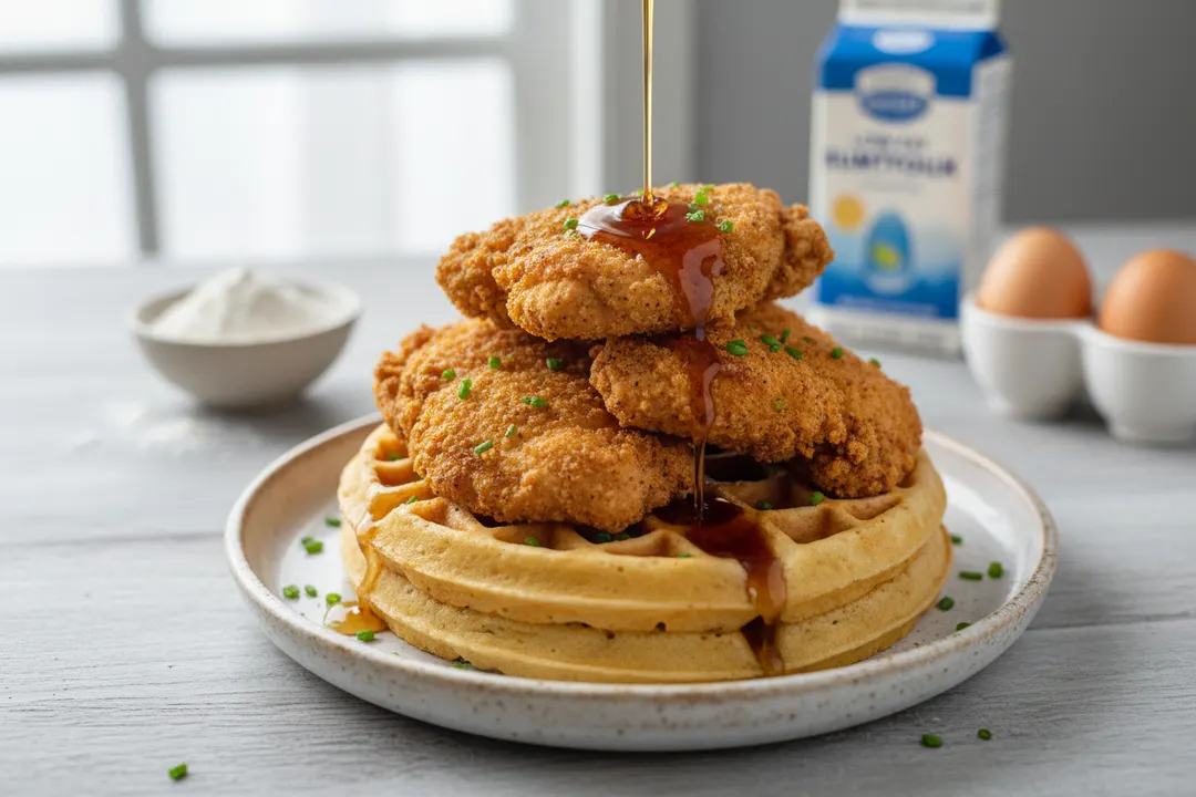 Hähnchen und Waffeln