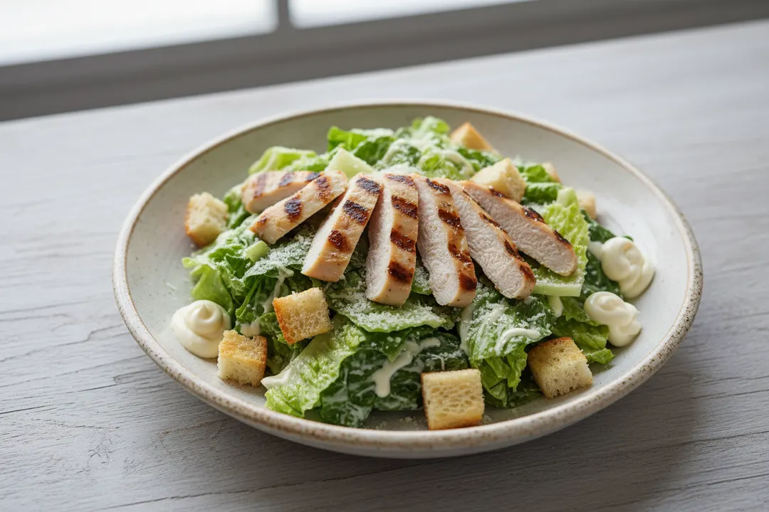 Caesar-Salat mit gegrilltem Hähnchen