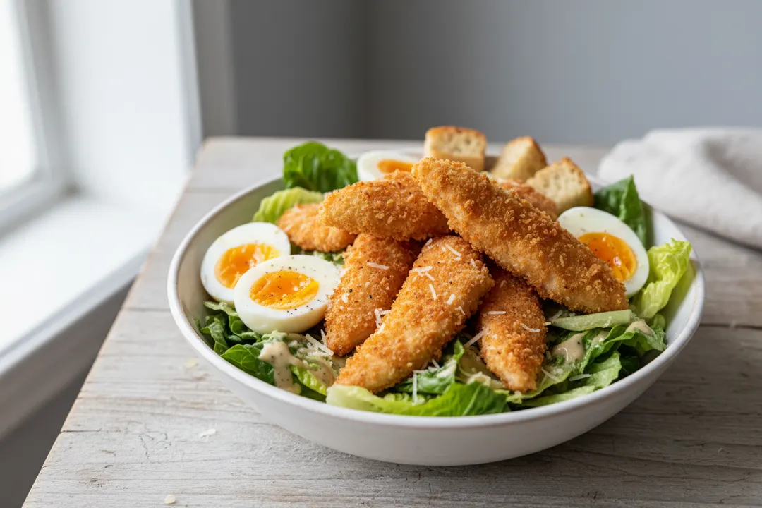 Knusprige Hähnchen-Caesar-Bowl