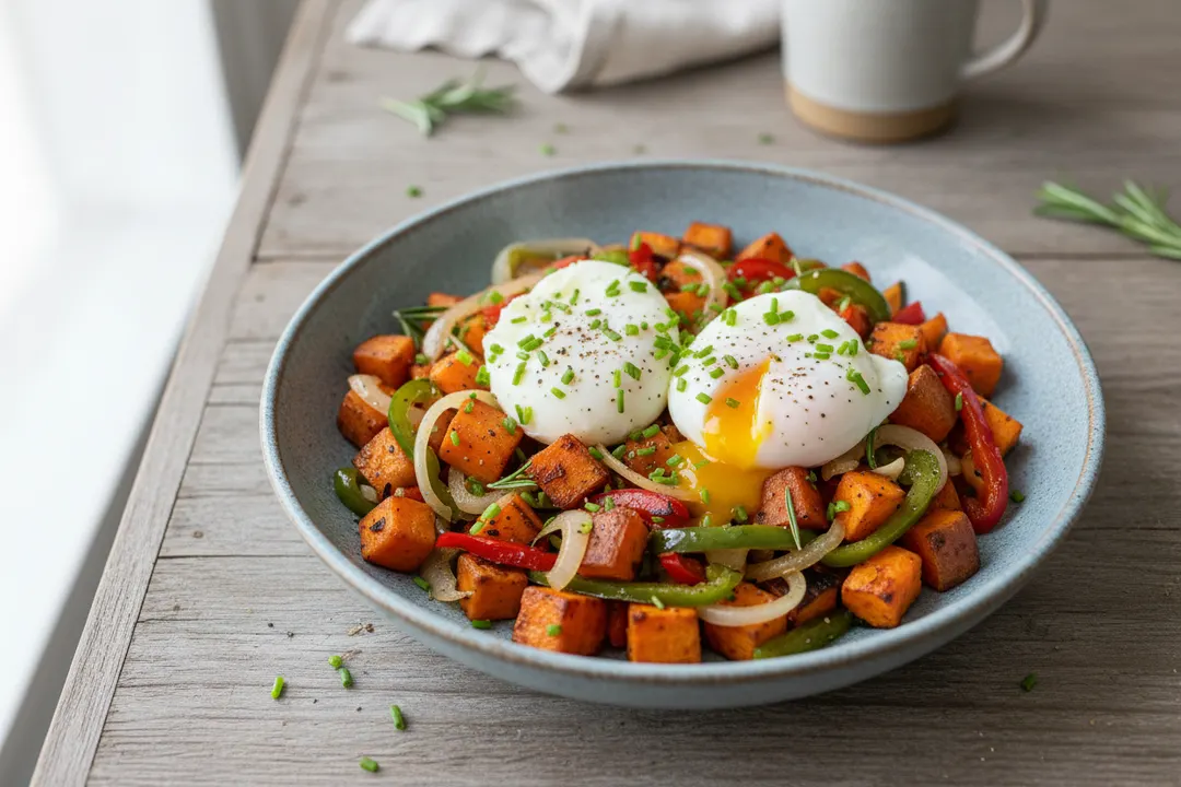 Frühstücks-Hash mit Süßkartoffeln