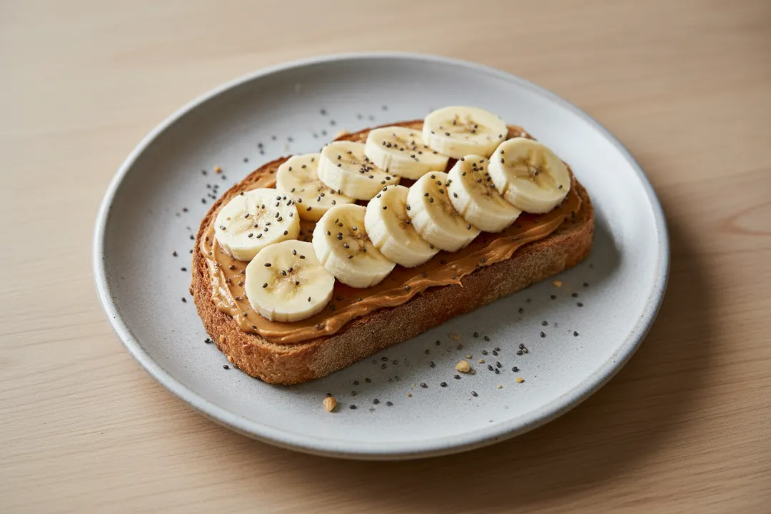 Erdnussbutter-Bananen-Toast
