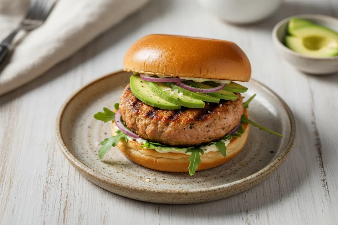 Truthahnburger mit Avocado