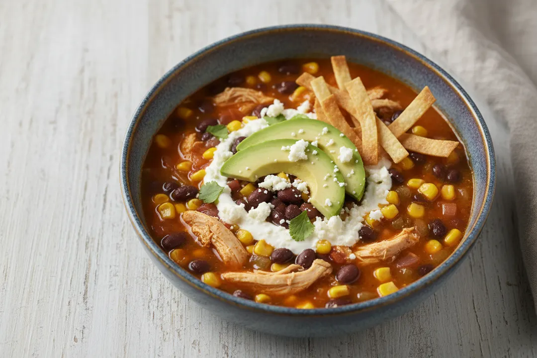 Hähnchen-Tortillasuppen-Bowl