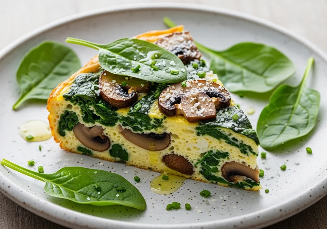 Spinat-Pilz-Frittata