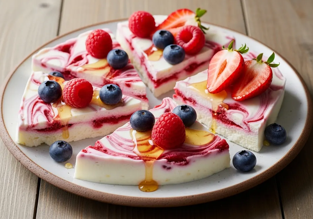 Gefrorene Griechischer Joghurt Beeren-Rinde