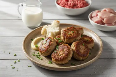 Deutsche gebratene Fleischbällchen (Frikadellen)
