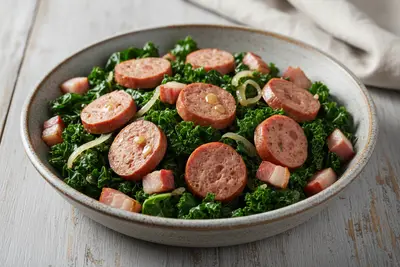 Grünkohl mit Pinkelwurst (Grünkohl mit Pinkel)