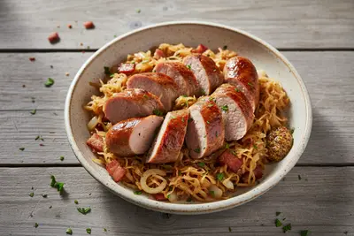 Bratwurst mit Sauerkraut