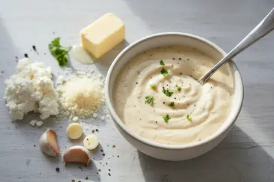 Hüttenkäse-Alfredo-Sauce