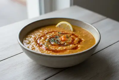 Türkische rote Linsensuppe (Mercimek Çorbası)