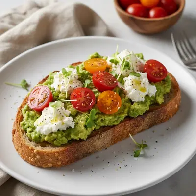 Avocado & Goat Cheese Sourdough Toast