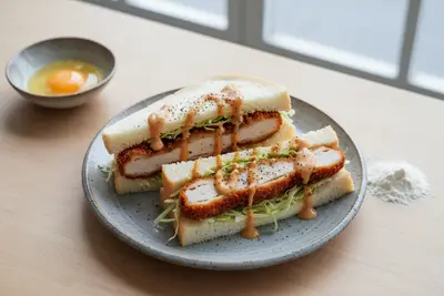 Japanisches Hühnchen Katsu Sando