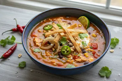 Hühner-Tortilla-Suppe