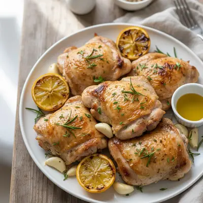 Zitronen-Kräuter-Hähnchenschenkel vom Grill