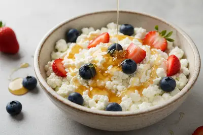 Proteinreiche Hüttenkäse-Bowl