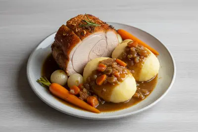 Schweinebraten mit Knödeln