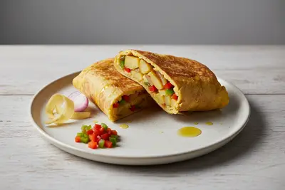 Spanischer Tortilla-Frühstückswrap