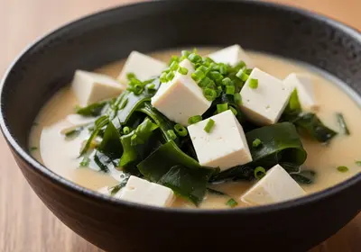 Misosuppe mit Tofu und Wakame