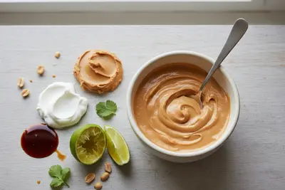Protein-Erdnuss-Satay-Sauce (Yogurt)