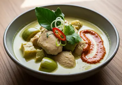 Thailändisches Grünes Hähnchencurry