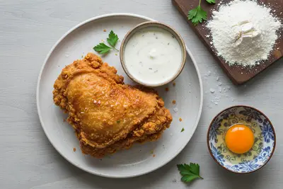 Gebratenes Hähnchen mit Buttermilch