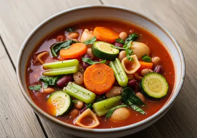 Herzhafte Minestrone-Suppe