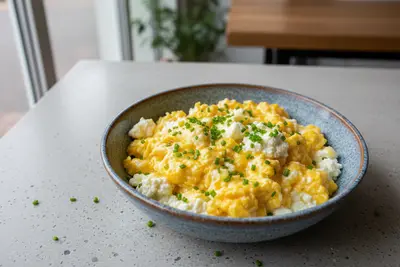 Rührei mit Hüttenkäse
