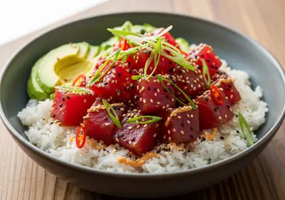 Ahi-Thunfisch-Poke-Bowl