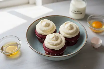 Rote Samt-Cupcakes