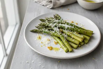 Gebratener Spargel mit Parmesan