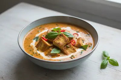 Roter Curry-Tofu
