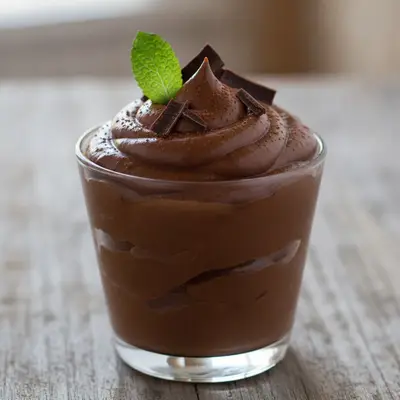Dunkle Schokoladen-Avocado-Mousse